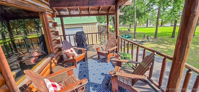 116433 S 4210th Rd, Eufaula, OK 74432 - view of patio / terrace