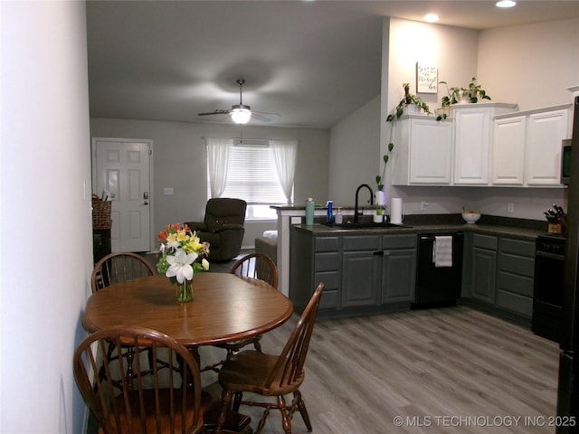 7882 E 132nd Pl S, Bixby, OK 74008 - dining area with a ceiling fan, light wood-type flooring, and recessed lighting