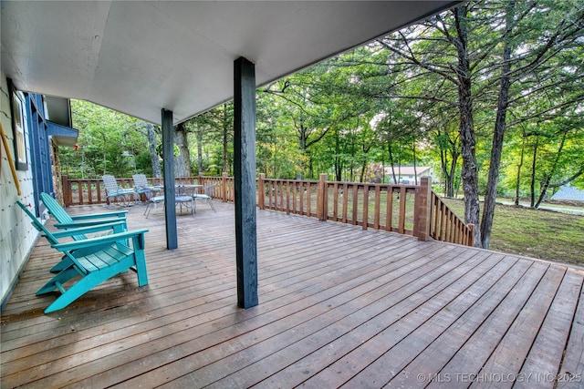 18341 W Woodhaven, Cookson, OK 74427 - deck featuring outdoor dining space