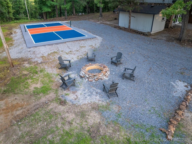 18341 W Woodhaven, Cookson, OK 74427 - exterior space featuring a fire pit