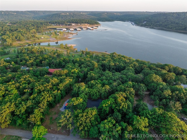 18341 W Woodhaven, Cookson, OK 74427 - view of property location featuring a large body of water and a heavily wooded area