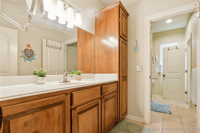 18578 S 269th E Ave, Haskell, OK 74436 - bathroom featuring tile patterned flooring, vanity, and baseboards