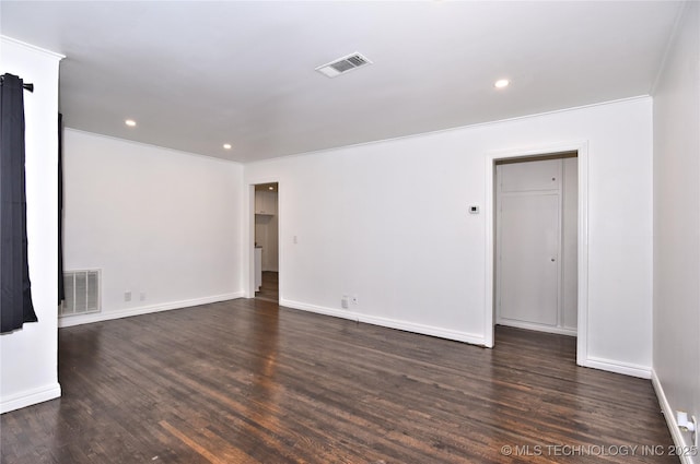 1373 E 42nd Pl N, Tulsa, OK 74105 - empty room featuring wood finished floors, baseboards, recessed lighting, and crown molding