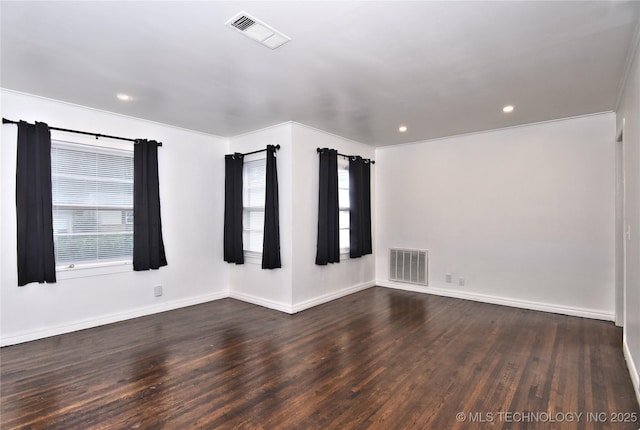 1373 E 42nd Pl N, Tulsa, OK 74105 - spare room with wood finished floors, baseboards, recessed lighting, and crown molding