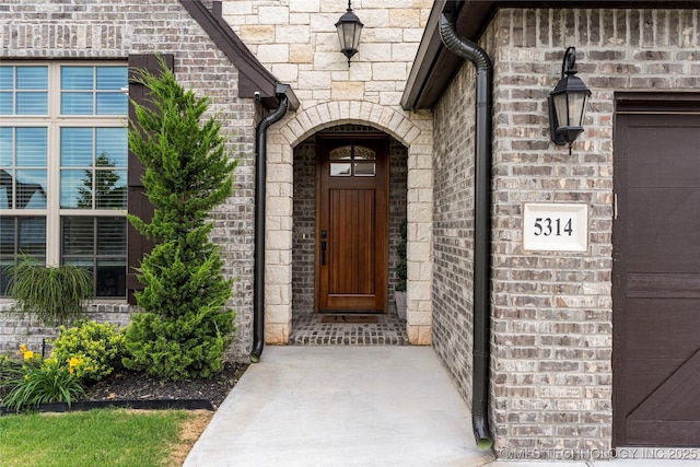 5314 E 125th St S, Bixby, OK 74008 - property entrance featuring brick siding