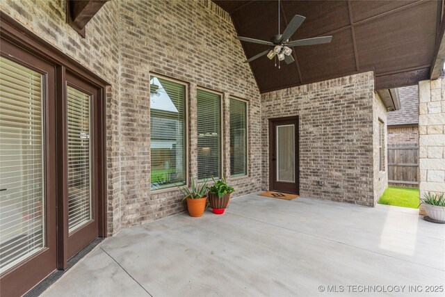 5314 E 125th St S, Bixby, OK 74008 - view of patio / terrace with a ceiling fan