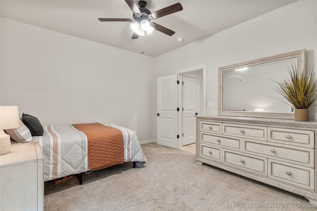 5314 E 125th St S, Bixby, OK 74008 - bedroom featuring light carpet, a ceiling fan, and baseboards