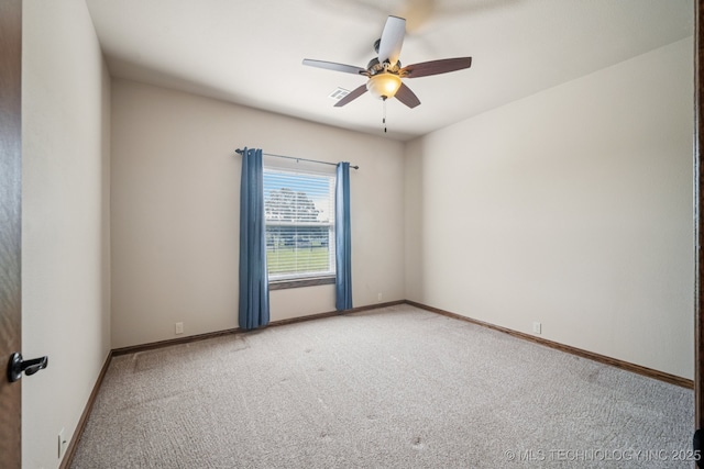 21 E 171st St S, Glenpool, OK 74033 - empty room with light carpet and ceiling fan