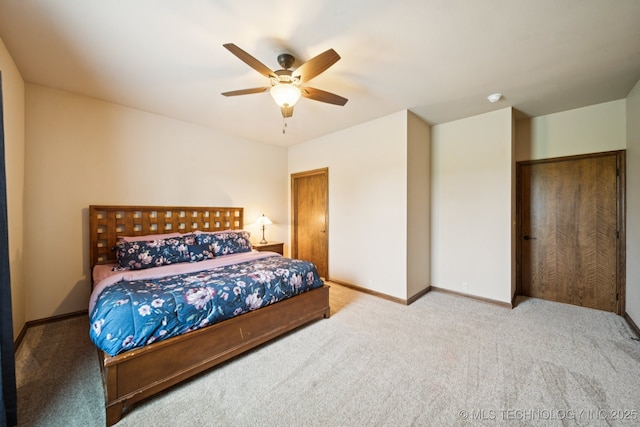 21 E 171st St S, Glenpool, OK 74033 - carpeted bedroom featuring baseboards and ceiling fan