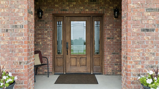 21 E 171st St S, Glenpool, OK 74033 - view of exterior entry with brick siding