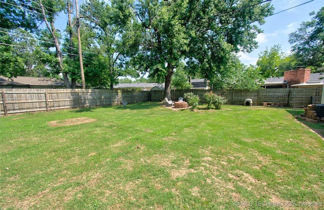 120 S Camden St, Muskogee, OK 74403 - view of yard with a fire pit