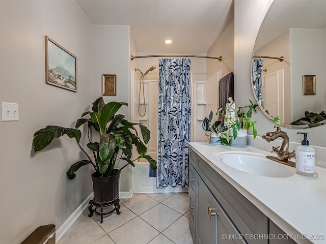 3215 W 41st St, Tulsa, OK 74107 - bathroom featuring vanity and tile patterned flooring