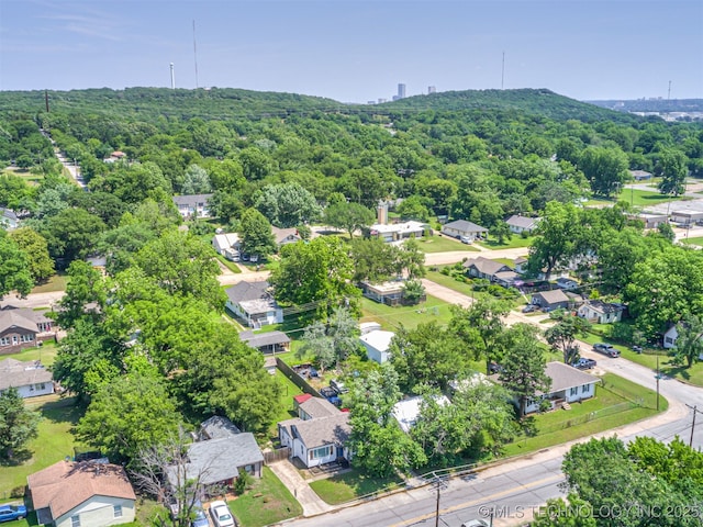 3215 W 41st St, Tulsa, OK 74107 - aerial view of residential area featuring a heavily wooded area