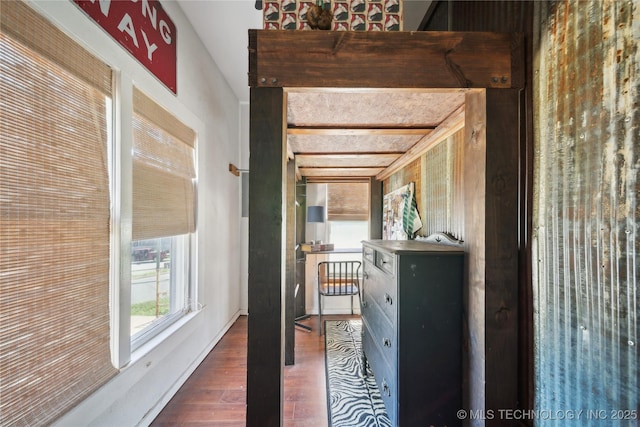 528 S Muskogee, Tahlequah, OK 74464 - hallway featuring wood finished floors