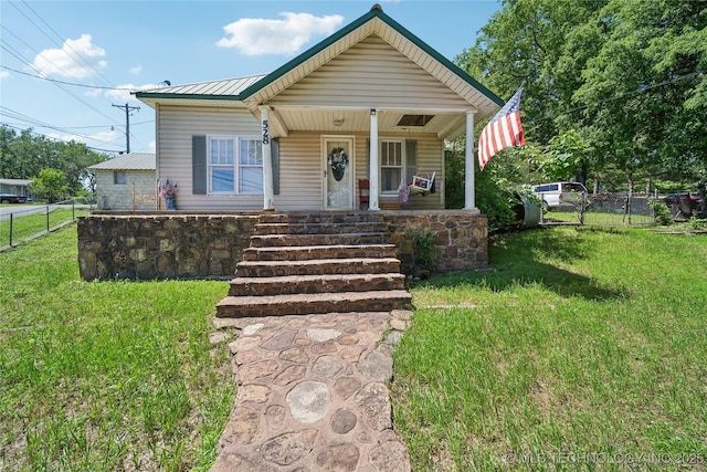528 S Muskogee, Tahlequah, OK 74464 - bungalow-style home featuring a porch and metal roof