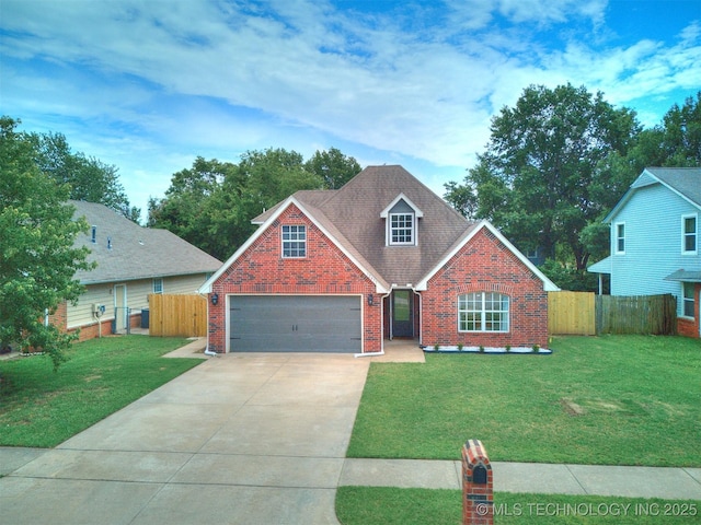 12411 E 90th St N, Owasso, OK 74055 - traditional-style house featuring brick siding, driveway, and a garage