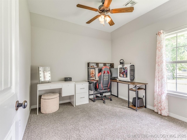 12411 E 90th St N, Owasso, OK 74055 - office area featuring light colored carpet and plenty of natural light