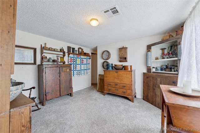 242 Weatherman St, Kellyville, OK 74039 - home office with carpet floors and a textured ceiling
