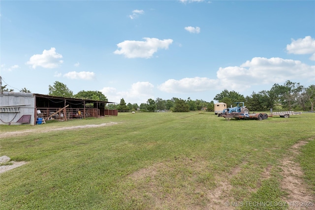 242 Weatherman St, Kellyville, OK 74039 - view of grassy yard with an outbuilding