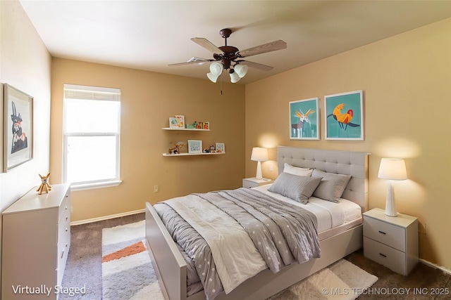 324 E 125th Pl S, Jenks, OK 74037 - carpeted bedroom featuring baseboards and a ceiling fan