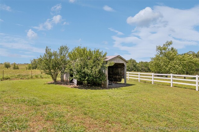 31102 S 4190th Rd, Inola, OK 74036 - view of yard featuring a storage unit