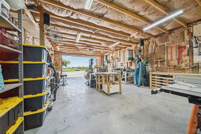31102 S 4190th Rd, Inola, OK 74036 - garage featuring a workshop area