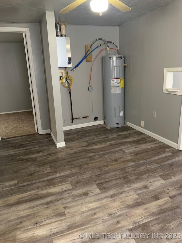 921 E 2nd St, Cushing, OK 74023 - utility room with electric water heater and water heater