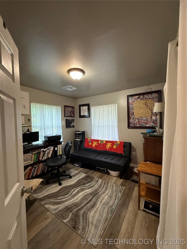 1436 E Broadway, Cushing, OK 74023 - home office with wood finished floors