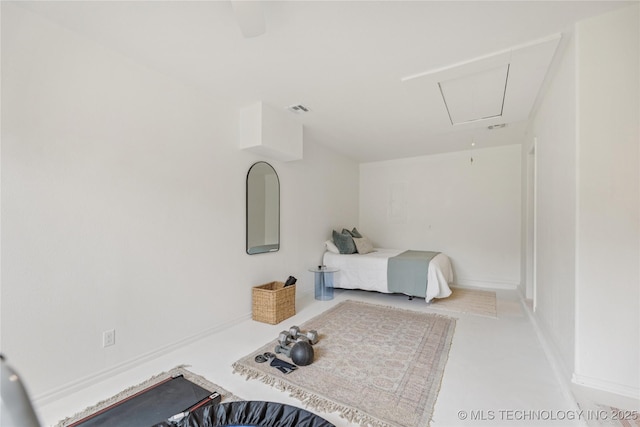 11587 W 86th St S, Sapulpa, OK 74066 - bedroom featuring attic access and ceiling fan