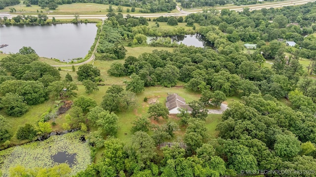 11587 W 86th St S, Sapulpa, OK 74066 - drone / aerial view of a nearby body of water