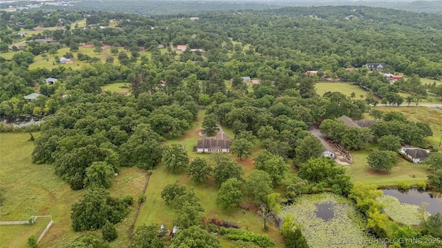 11587 W 86th St S, Sapulpa, OK 74066 - aerial view of property and surrounding area featuring a large body of water and a forest