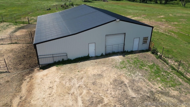 10815 State Highway 19, Ada, OK 74820 - view of pole building featuring dirt driveway and a view of countryside