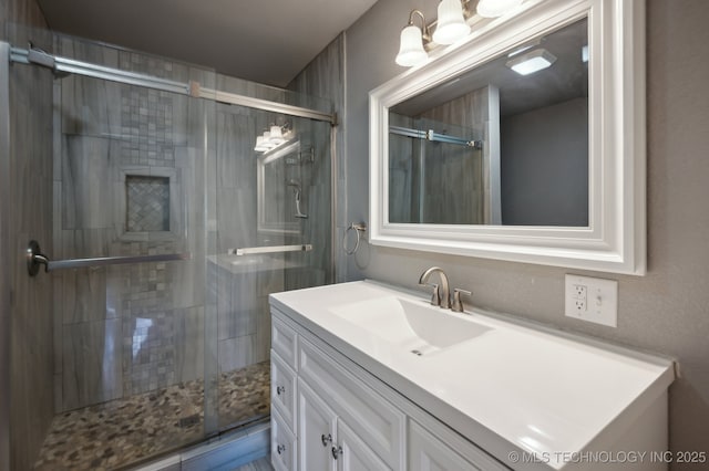 4126 E 36th Pl, Tulsa, OK 74135 - full bathroom featuring vanity and a stall shower