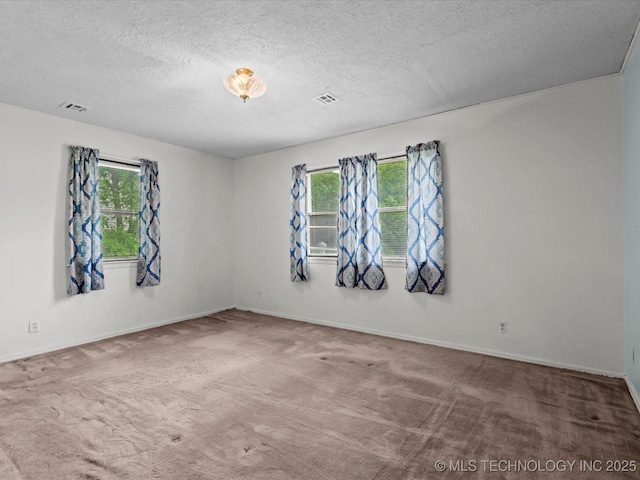 512 W 20th, Bartlesville, OK 74003 - empty room featuring plenty of natural light, carpet, a textured ceiling, and baseboards