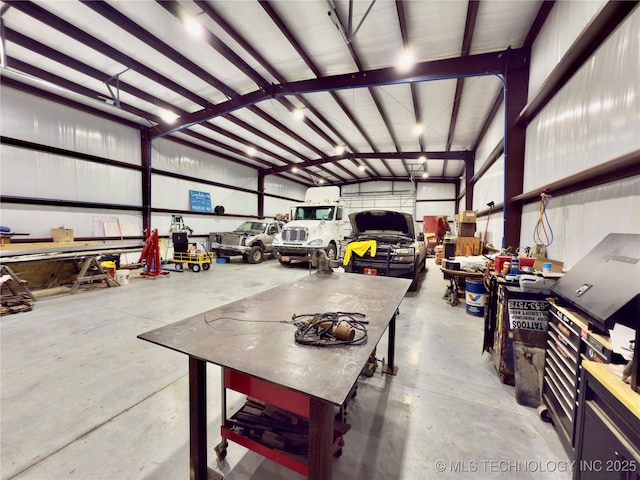 5401 N 435th Rd, Adair, OK 74330 - garage featuring a workshop area