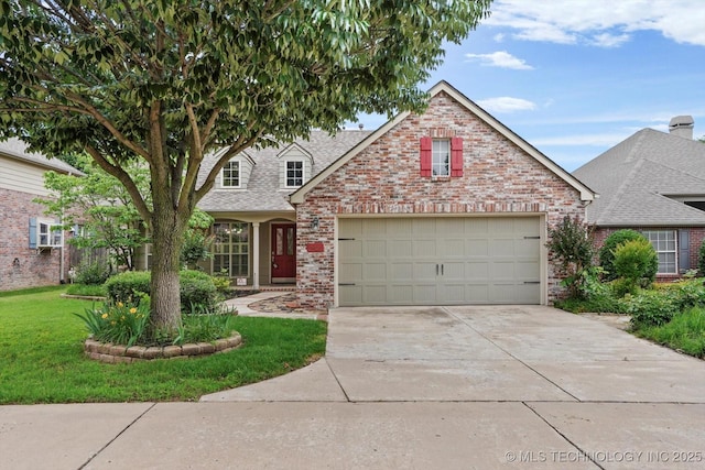 9926 S 79th E Ave, Tulsa, OK 74133 - traditional home with brick siding, a shingled roof, concrete driveway, and an attached garage