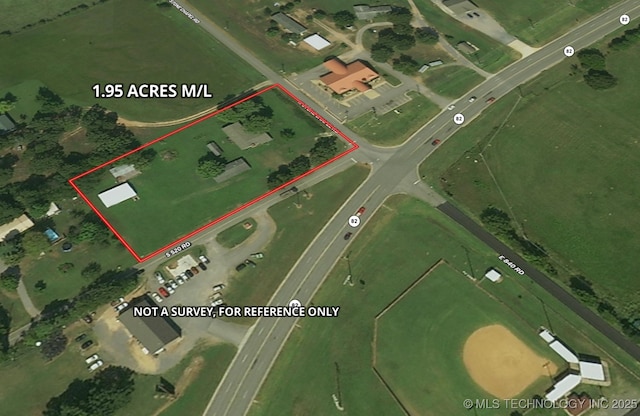 26037 S 520th Rd, Park Hill, OK 74451 - aerial overview of property's location featuring property parcel outlined