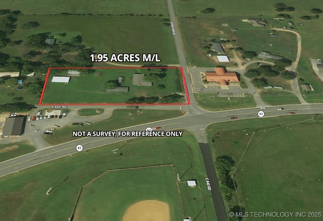 26037 S 520th Rd, Park Hill, OK 74451 - map / location featuring property parcel outlined