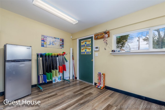 31401 S 620th Rd, Grove, OK 74344 - recreation room with wood finished floors and baseboards