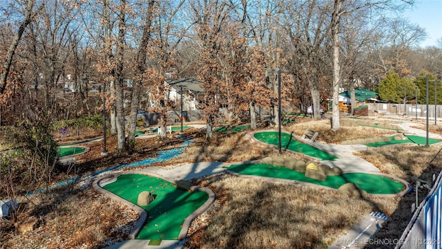 31401 S 620th Rd, Grove, OK 74344 - view of property's community featuring a putting green and view of wooded area
