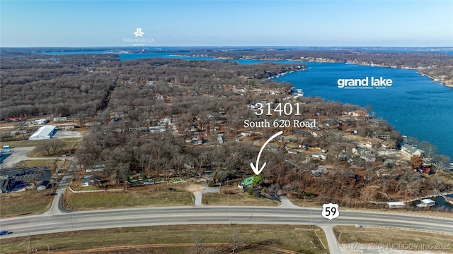31401 S 620th Rd, Grove, OK 74344 - bird's eye view of a nearby body of water and a forest
