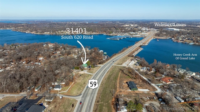 31401 S 620th Rd, Grove, OK 74344 - view of property location with a nearby body of water