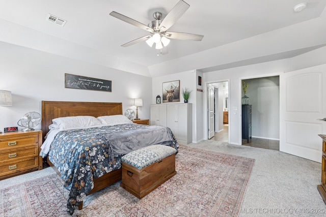 14201 E 101st St, Owasso, OK 74055 - carpeted bedroom featuring a ceiling fan