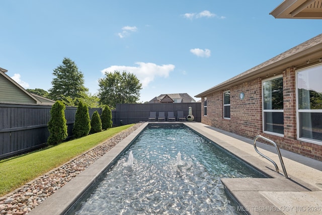 14201 E 101st St, Owasso, OK 74055 - view of pool featuring a fenced backyard and a patio