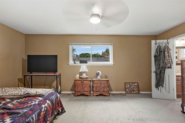 7630 E 54th Pl, Tulsa, OK 74145 - bedroom featuring multiple windows, light colored carpet, and ceiling fan