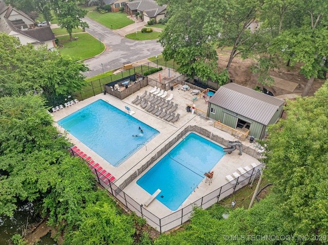 8216 S Oswego Ave, Tulsa, OK 74137 - bird's eye view of a pool area