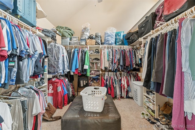 2508 S 14th St, Mcalester, OK 74501 - spacious closet featuring carpet floors and vaulted ceiling