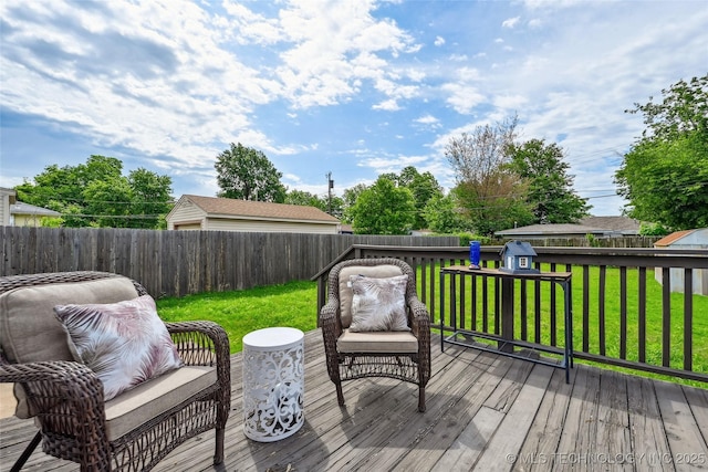 3508 E 30th St, Tulsa, OK 74114 - view of wooden terrace