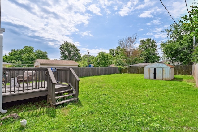 3508 E 30th St, Tulsa, OK 74114 - view of yard with a wooden deck