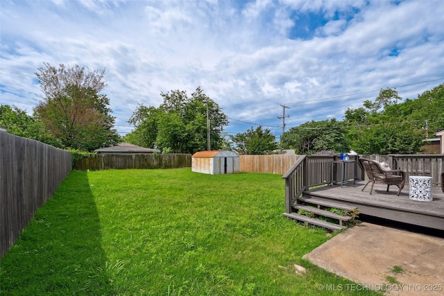 3508 E 30th St, Tulsa, OK 74114 - view of yard featuring a wooden deck